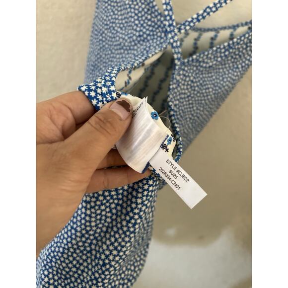 J. Crew Scoopback one-piece swimsuit in floral-stripe print Reversible NWT $148 - Picture 6 of 7